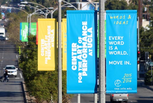 CAP UCLA city light pole banner campaign