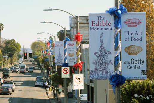 getty edible light pole banner campaign