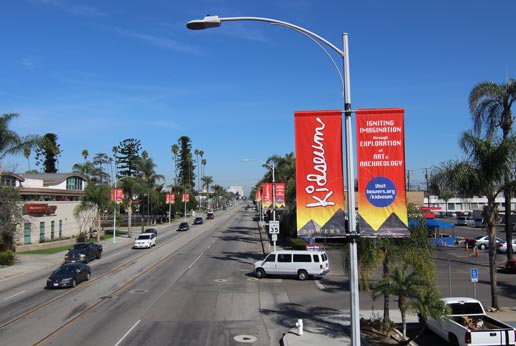 chides light pole banner campaign